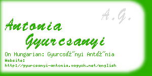 antonia gyurcsanyi business card